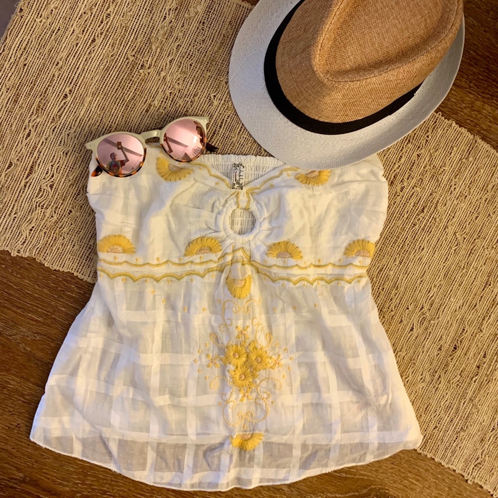 Free People Sunflower Tube Top